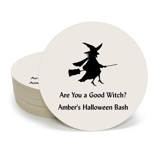 Flying Witch Round Coasters